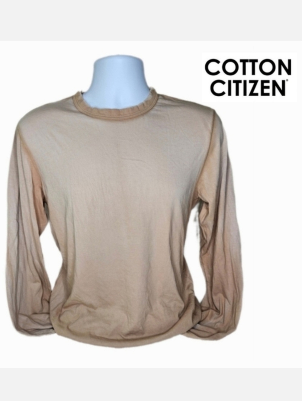 NWT Cotton Citizen Prince Men's Long Sleeve Tee Tan Size S